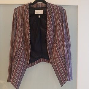 Chic striped BCBG generation tuxedo blazer